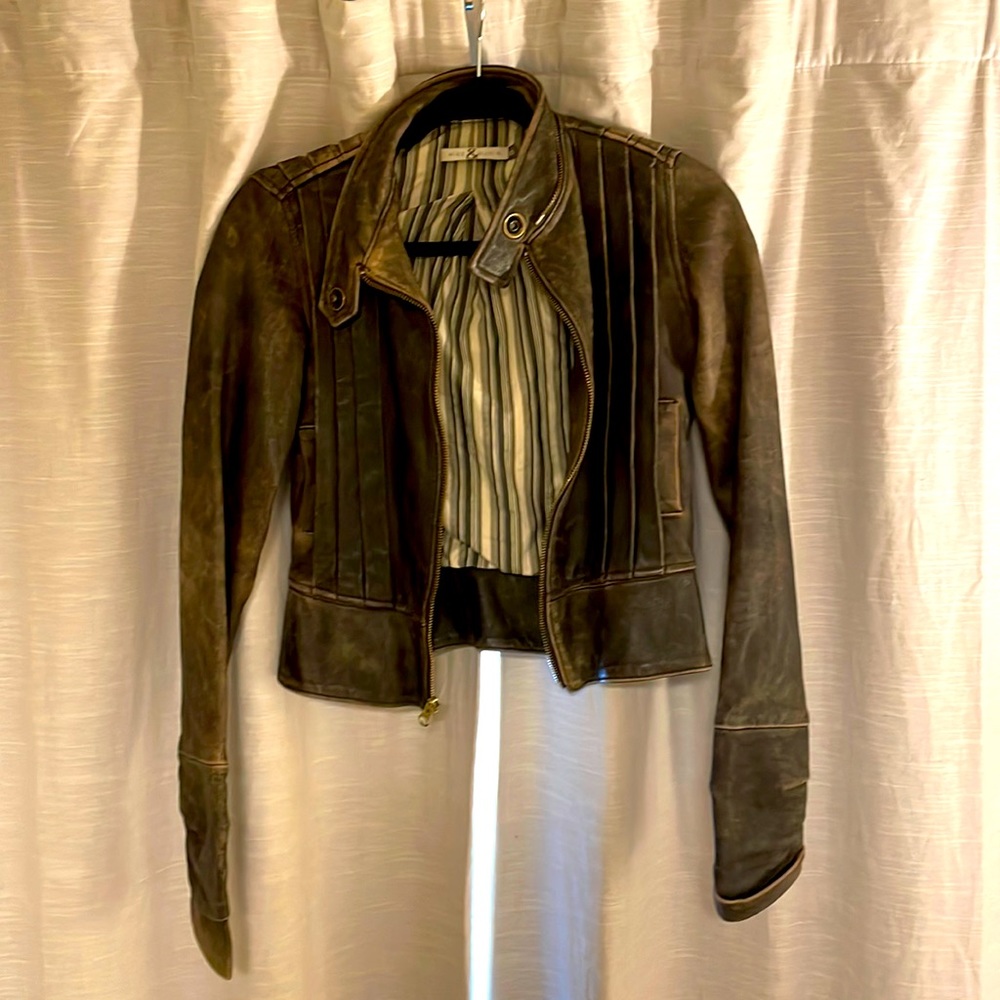 Mike & Chris brown leather jacket